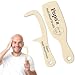 BkeeCten Funny Gifts For Man - 2 Pcs Dad's Bald Head Brush and Comb Funny Bald Man Grooming Tool Gag Gift Wooden Hairless Combing Head Brush and Comb No Teeth Set Prank Dad's Birthday Novelty Joke