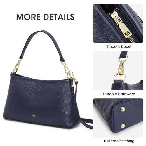 Bolso cruzado de cuero auténtico Kattee para mujer miniatura 6