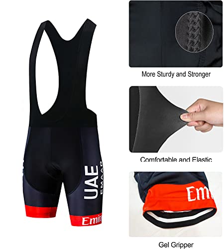 Moonmen Men's Cycling Jersey Set Road Bike Jersey Short Sleeves Cycling Kits with 3D Cushion Padded Shorts-Moisture Wicking, Breathable, Quick Dry