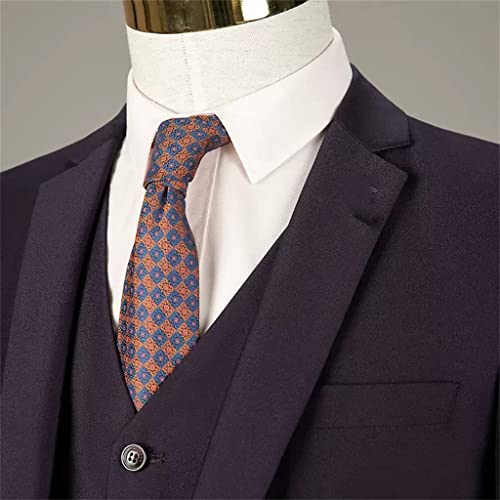 Suit Suit Men's Three-Piece Suit Slim Fashion Suit Groom Wedding Dress Business Professional Dress(Medium)3