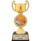 Crown Awards Personalized Pie Baking Trophy, 7.25' Gold Cup Pie Baking Trophies with Free Custom...