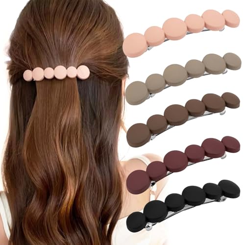Flache Haarklammern Für Frauen – Schwarz, Abgerundet, Rutschfest – Ideal Zum Stylen & Schminken