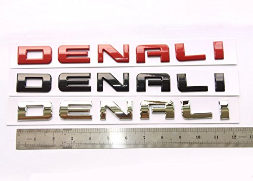 Yoaoo 3X Oem Black Denali Nameplate Emblems Hd Badges For Yukon Sierra Terrain Glossy Shiny #TOP3