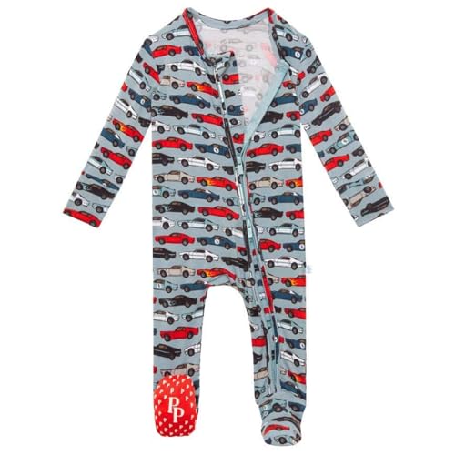 Image of Posh Peanut Baby Boy Sleepers - Viscose from Bamboo Baby Pajamas - 2 Way Zipper Sleepers & Footie Pajamas with Designer Grips