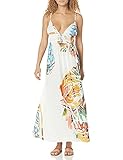 Vestido largo de playa Desigual Vest_Creta Swimwear Cover Up, Blanco, M para Mujer