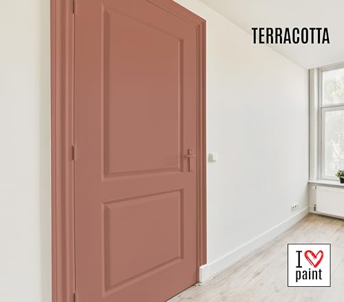 I LOVE CHALK PAINT farbe Terrakotta 375 ml - Kreidefarbe für möbel, wände und gegenstände ohne schleifen - Lösungsmittelfrei und formaldehydfrei - Wasserbasierte dekorationsfarbe mit kreideeffekt