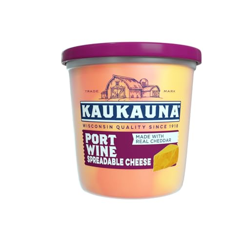 Kaukauna Spreadable Cheese Port Wine Cup oz, 6.5 Ounce