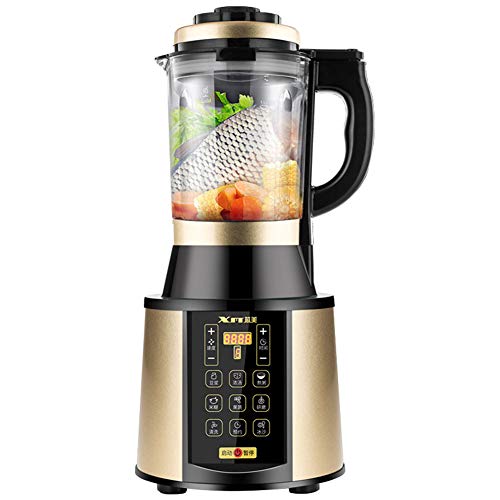 Blender Multifonction, Home Multi-Function Cooking Machine Filter Free, Fully Automaticappointment of The Wall Breaking Machine High Borosilicate Glass,Gold