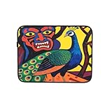 Art Peacock Yellow Laptop Sleeve Case Notebook Computer Pouch Tablet Aktentasche Tragetasche für Arbeit 13 Zoll