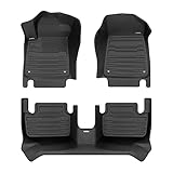 TuxMat - for Polestar 2 2020-2026 Models - Custom Car Mats - Maximum Coverage, All Weather, Laser Measured - This Full Set Includes 1st and 2nd Rows