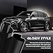 4.9 x 0.98Ft Car Wrap Vinyl,High Gloss Black Vinyl Wrap for Hood/Roof/Trunk Car Decorations,1 Roll Self-Adhesive Automotive Vinyls Wraps Automotive Exterior Accessories