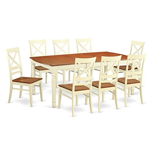 9 Pc Dining room set -Table and 8 Dining Chairs