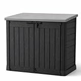 Koll Living Gartenbox Mülltonnenbox Gerätebox Schuppen für 2X 240 Liter Mülltonnen - 100% schimmelfrei durch Belüftung - Modell 2027