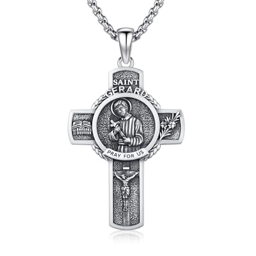 XIXLES 925 Sterling Silver St Gerard Pregnancy Fertility Amulet Necklace