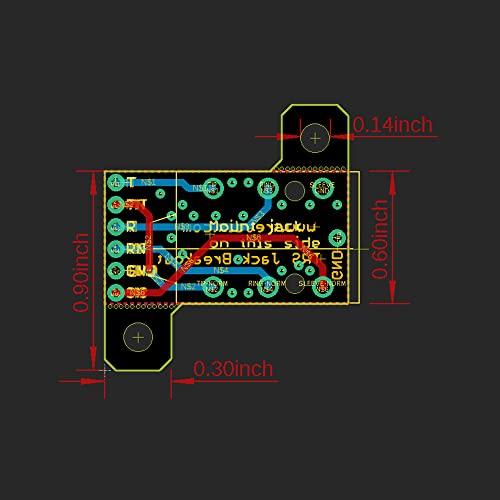 Treedix 4PCS TRS Jack Breakout Board 6.35mm Hembra miniatura 7