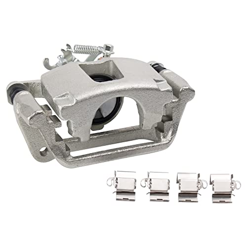 Image of TRQ Rear Left and Right Brake Caliper Set Caliper Brackets Hardware Compatible with 12-16 Chrysler Town and Country with Dual Piston Front Calipers 17-18 Dodge Grand Caravan