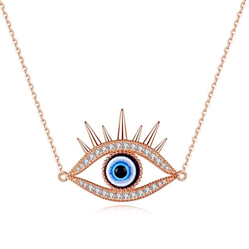 Collier œil bleu turc argent 925 bijou de protection quotidien