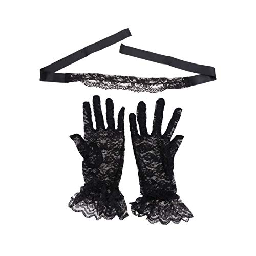 Exceart 3 peças de luvas sexy, conjunto de colchetes, máscara de renda, colchete, sexy, para dramati