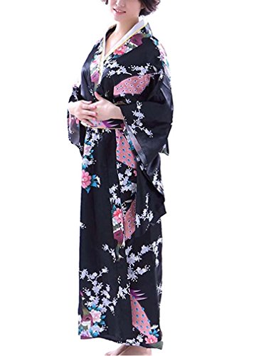 Botanmu Women's Peacock Kimono Robe Japanese Dress Photography Cosplay Costume 5 Colors