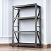 Heavy Duty Warehouse Shelving 4-Tier Industrial Steel Storage Shelves, 2600LB Capacity Per Shelf, Adjustable Shelves for Garage/Factory/Commercial Use (Black, W47*D23.7*H69)