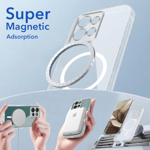 Image of Jkobi Lifetime Anti-Yellow MagSafe Compatible Clear Back Cover Case for Motorola Moto Edge 50 5G (Sleek Hard Crystal | Shockproof and Camera Protection)