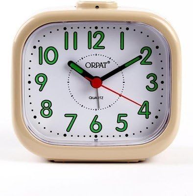 Orpat Abstract Beep Alarm Analog Clock (Apricot, Tbb-127)