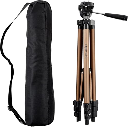 Amazon Basics - Soporte de trípode para cámara portátil ligero de 127 cm, con bolsa, para fotografía de viajes, color...