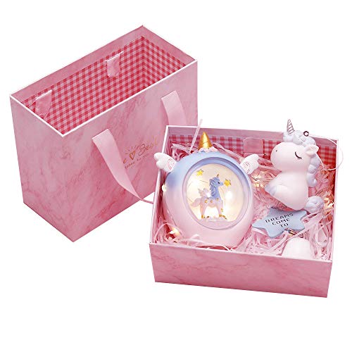 LED-Licht, Einhorn-Heimlicht und süßes Einhorn-Windspiel, bestes Geburtstagsgeschenk für Kinder, Nachtlicht, Schreibtisch-Dekoration Cover