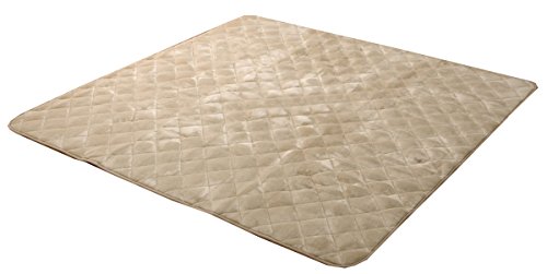 イケヒコ こたつ敷き布団 キルトラグ ラグ カーペット 4畳 無地 フランネル ベージュ 約190×290cm ♯9808509