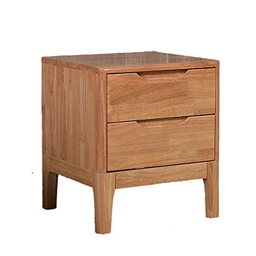 RBH Mesita de Noche de Troncos Mesita de Noche de Madera de Caucho, Mesa de Centro con armarios y cajones, Gran Capacidad, Hecha de Registro Natural, Adecuada para Dormitorio, Sala de Estar, Oficina
