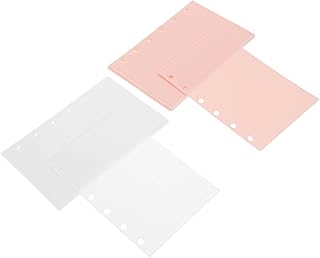 MAGICLULU 10 Folhas Clipes De Fichário Pastas Bloco De Notas Bloco De Notas Preto Saco De Recarga De Fichário Decorativo Bolso De Fichário De Plástico Bolsos De Armazenamento De Notebook