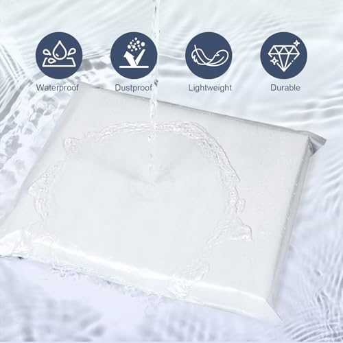 AiQInu 30 Stück Versandumschläge, Wasserdichte Versandtaschen Plastik Warensendung Pakete, Versandtasche Blickdicht Selbstklebend - Weiß