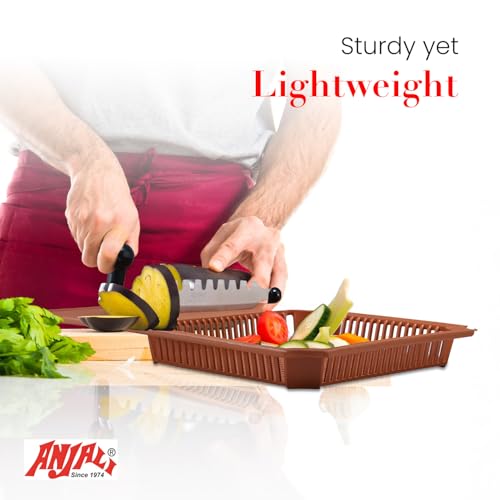 Anjali Cut and Wash Chopping Board with Built-In Colander – Multipurpose Food-Grade Plastic Cutting Board and Strainer Combo for Kitchen Use by ANJALI - Image 3