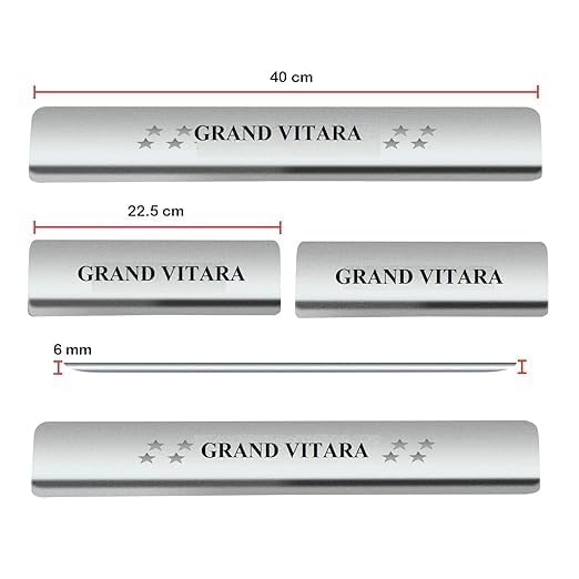 Image of Atteen Smart Door Sill /Foot Step Stainless Steel Plates Compatible with Grand Vitara