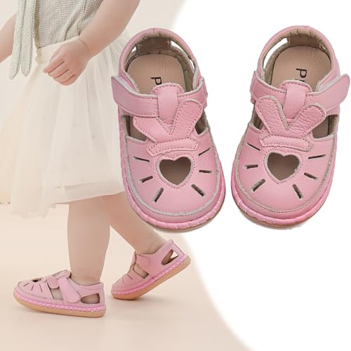 WUIWUIYU New Born Baby Boys Girls Closed Toe Summer Sandals Bunny Heart Shape Baby Shower Athletic Sandals Outdoor Learn Walker Shoes2