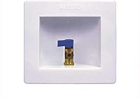 Vista 7 de Water-Tite 87978 Caja de salida cuadrada para máquina de hielo, válvula de pararrayos de martillo de latón de un cuarto de vuelta, conexión de sudor