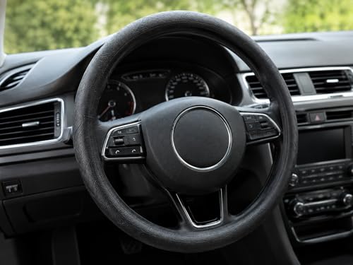 Image of Car Steering Wheel Cover | Easy to Use |- Breathable Anti-Slip Steering Wheel Protector | Steering Wheel Cover for All Cars.