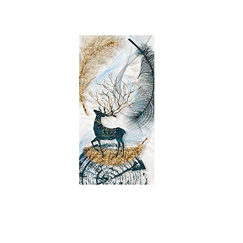 Peinture Diamant 5D Cerf Porte-bonheur Kit Broderie Point de Croix Mosaïque 40x100