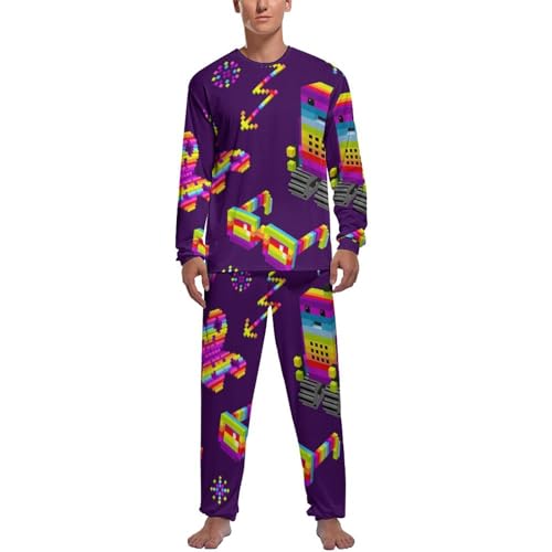 Ensemble de pyjama homme Papillon avec haut manche longue et pantalon de nuit