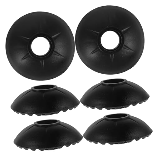 BESPORTBLE 6Pcs Non Skid Cane Tips for Stability Replacement Foot Protectors for Walking Poles Trekking Poles and Canes Durable Tips for Hiking and Walking Sticks