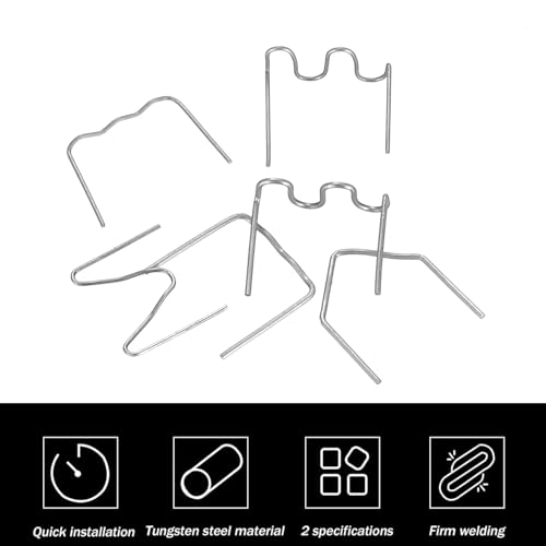600 Stück Plastik Schweißen Heiße Heftklammern, Kunststoff Schweißgerät Heißklammern, Hot Staples, 0,8mm 0,6mm Schweißstäbe Klammern, Auto Stoßstange Reparatur Nagel Set, Plastik Heißhefter