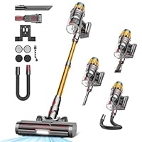 48 Kpa/550W/70Min Aspiradora sin Cable, 2.0L Aspirador de Mano con Pantalla Táctil, Cepillo Antienredos, Carga de Pared, Escoba Aspiradora sin Cable para Suelo Alfombra Pelos de Mascotas Automóviles