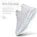 GUCTQY White Sneakers for Women/Men Tennis Running Shoes White Slip on Sneakers Lightweight Breathable Fashion Gym Shoes,Size Woman 8.5/Man 7
