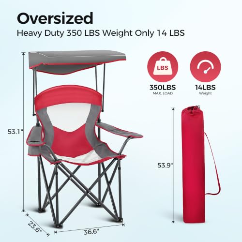 ALPHA CAMP Heavy Duty Canopy Chair