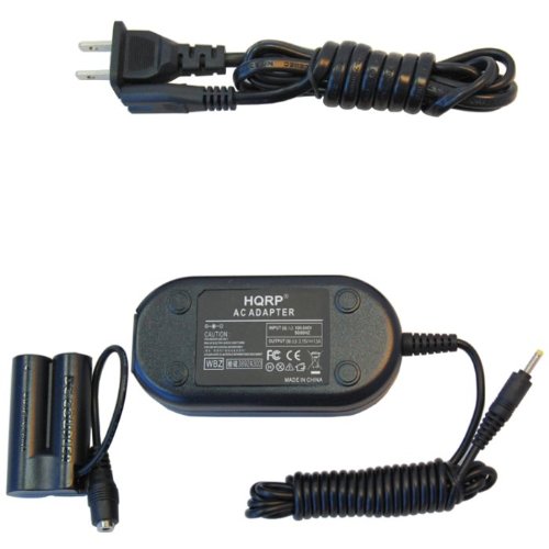 HQRP AC Adapter Compatible with Canon ACK-800 ACK800 DR-DC10 DRDC10 PowerShot A1300, A1400, SX150 is, SX160 is, A800, A810 Digital Camera, Power Supply Cord + Euro Plug Adapter