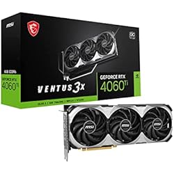 MSI GeForce RTX 4060 Ti Ventus 3X 8G OC Tarjeta gráfica -NVIDIA RTX 4060 Ti, 8 GB de memoria GDDR6, 18Gbps, PCIe 4.0, DLSS3