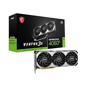 Placa de Vídeo MSI NVIDIA GeForce - Ventus, 3x, RTX 4060 TI, 8GB, DDR6, 128 Bits