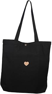 Bolsas De Mão 1 Peça Bolsa De Lona Preta Bolsa De Ombro Bolsa Crossbody Bolsa Feminina Bolsa De Algodão Bolsas De Mão Sobre As Bolsas De Ombro Bolsa De Ombro Preta Bolsa Única