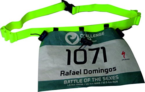 PORTADORSAL Running EKEKO Amarillo FL Ajustable, Running, Triatlon, Senderismo Y Acampada