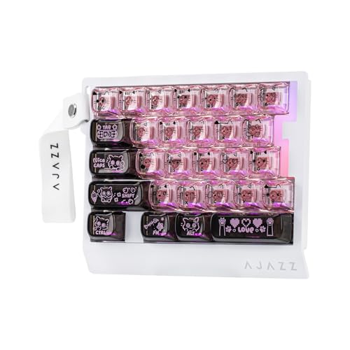 Image of MechLands AJAZZ AK029 One Handed Gaming Keyboard, 8Khz Polling, 29 Keys Rapid Fast Wired Keyboard, SOCD & DKS, Magnetic Switch, Adjustable Actuation, RGB Backlits, Aluminum Plate (Black Pink)